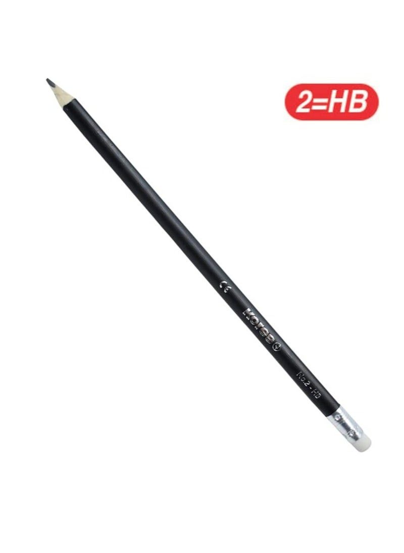 Kores Graphite Pencils for Kids and Adults with Soft Lead and Eraser Tip, Triangular Shape, School and Office Supplies for Writing, Drawing and Sketching, Pack of 12  - Image 3