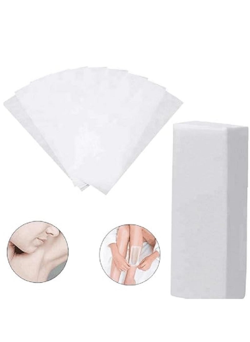Hair Removal Paper, 100 Strips Hair Removal Wax Paper, Professional Disposable Hair Removal Tool, Non-woven Disposable Wax Strips - Image 4