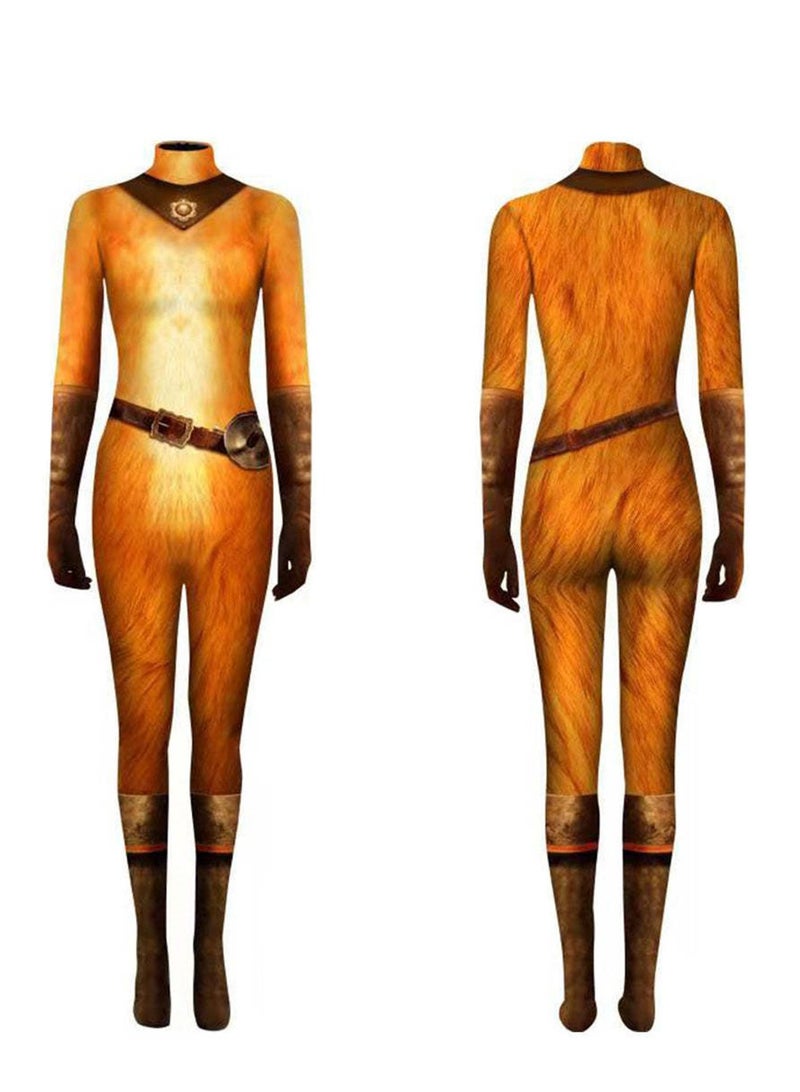 New Puss in Boots 3D Digital Printed Jumpsuit Costume Stage Dress Up Costume - Image 4