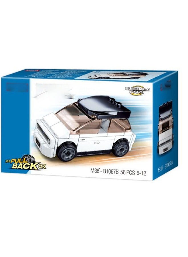 Sluban White Car Building Blocks – 56-Piece Creative Construction Set