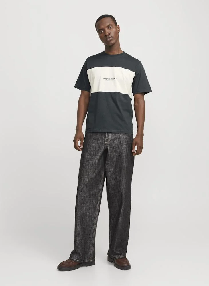 JACK & JONES Jorvesterbro Block Tee Short Sleeve  Crew Neck T-Shirt