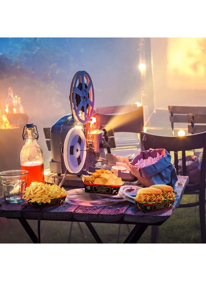 Tegeme 30 Pieces Movie Night Snack Trays Party Supplies Red Nacho Paper Food Trays Movie Theme Decoration Popcorn Paperboard Holder For Movie Theater Birthday Party Favors, 0.66Lb - Image 4