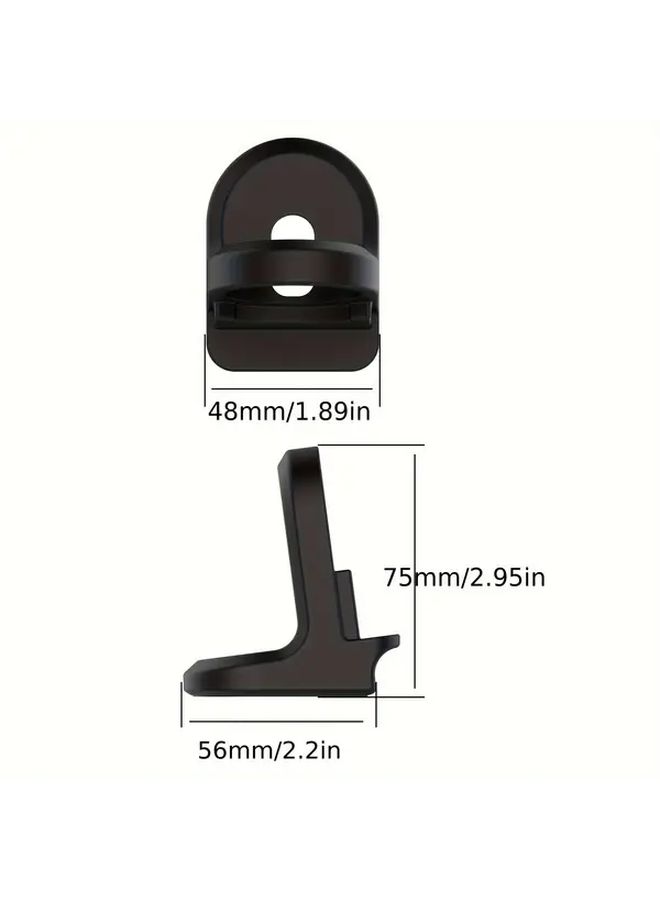 Black Silicone Stand Holder For Smartwatch Durable Non Slip Prominent Display Accessories - Image 2