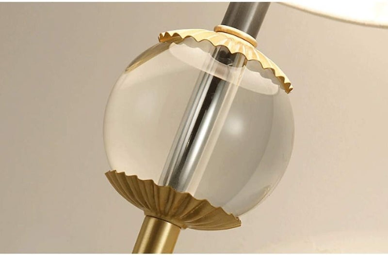 KYUSAR Wall Sconce Wall Light American Wall Lamp Living Room Bedroom Wall Nordic Simple Copper Creative Crystal Wall Light Wall Lamp Wall Sconces Hallway (Color : Gold, Size : Single Head) - Image 4