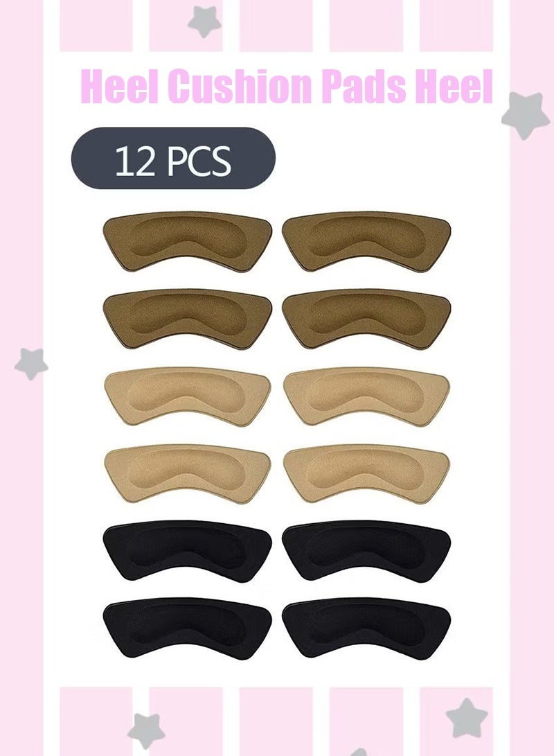 6 Pairs Heel Cushion Pads Heel, Self-adhesive Shoe Liner Foot Care Protector, Preventing Heel Rubbing Bliste - Image 1