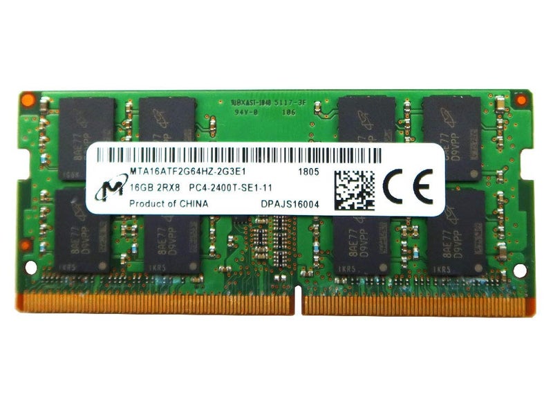 مايكرون وحدة ذاكرة لابتوب MTA16ATF2G64HZ-2G3E1 متوافقة مع MTA16ATF2G64HZ 16GB 2Rx8 DDR4 SO-DIMM PC4-19200 2400MHz 260 دبوس غير ECC CL17 1.2 فولت - Image 1