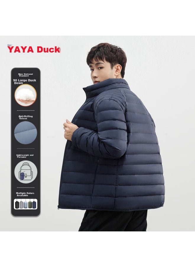 Yaya Men's Stand Collar Solid Color Short Down Jacket Warm Duck Down Fashion Uni Lightweight Down Jacket For Couples - Image 3