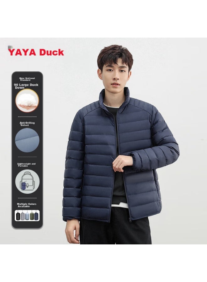 Yaya Men's Stand Collar Solid Color Short Down Jacket Warm Duck Down Fashion Uni Lightweight Down Jacket For Couples - Image 1