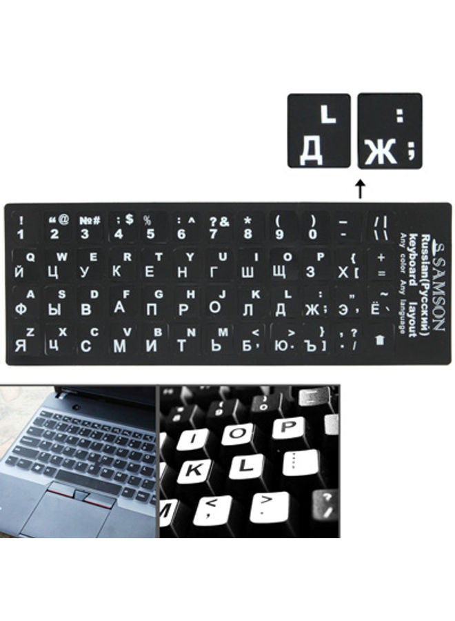 BURAQ Russian Learning Keyboard Layout Sticker for Laptop / Desktop Computer Keyboard - Image 2