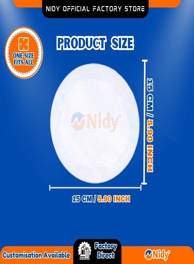 Nidy® Disposable Non-Woven Bottle Seal Covers for Containers, Hygiene Cap, Tamper-Proof Seal, Food Jar Lid Cover, Water Bottle Protection 100Pcs White (White, 15CM) - Image 3