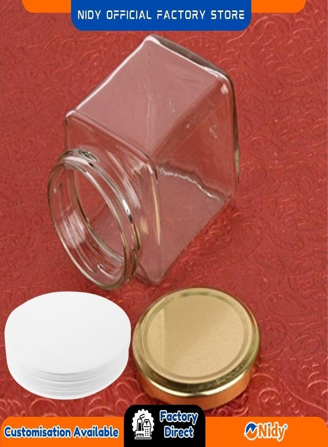 Nidy® Disposable Non-Woven Bottle Seal Covers for Containers, Hygiene Cap, Tamper-Proof Seal, Food Jar Lid Cover, Water Bottle Protection 100Pcs White (White, 15CM) - Image 4