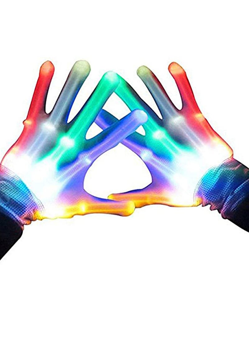 قفازات مضيئة، ألعاب أصابع وامضة LED للأولاد والبنات، للأعمار 3-6، مثالية للهالوين، أزياء الرقص، وهدايا الحفلات - Image 1
