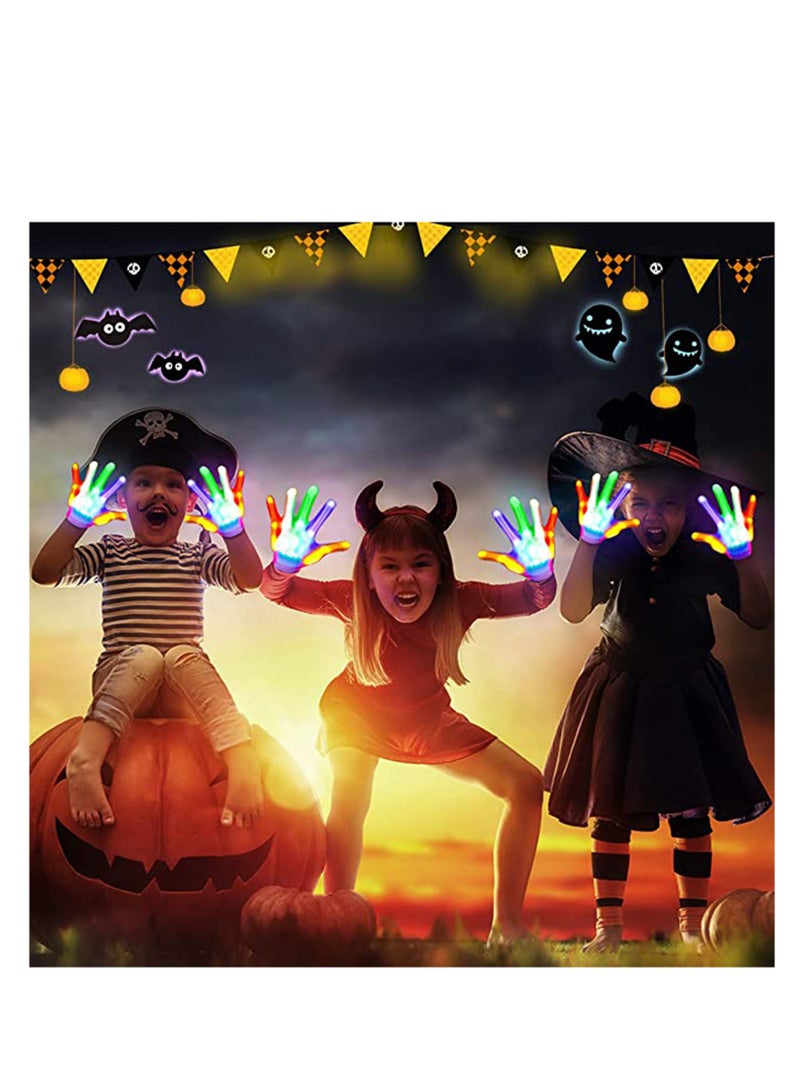 قفازات مضيئة، ألعاب أصابع وامضة LED للأولاد والبنات، للأعمار 3-6، مثالية للهالوين، أزياء الرقص، وهدايا الحفلات - Image 2