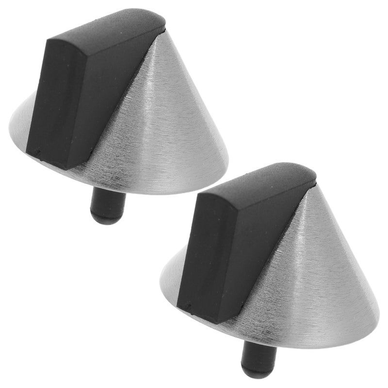 2pcs Floor Door Stop - Zinc Alloy Cone Anti-Collision Door Safety - Stable Portable Wall Guard For Bedroom Bathroom Office Apartment Indoor - Image 4