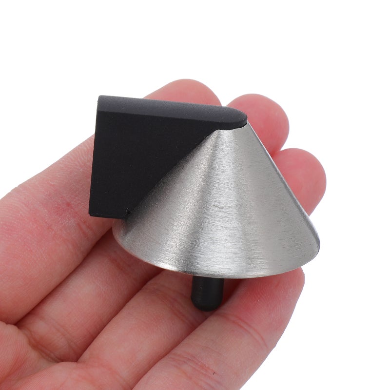 2pcs Floor Door Stop - Zinc Alloy Cone Anti-Collision Door Safety - Stable Portable Wall Guard For Bedroom Bathroom Office Apartment Indoor - Image 2