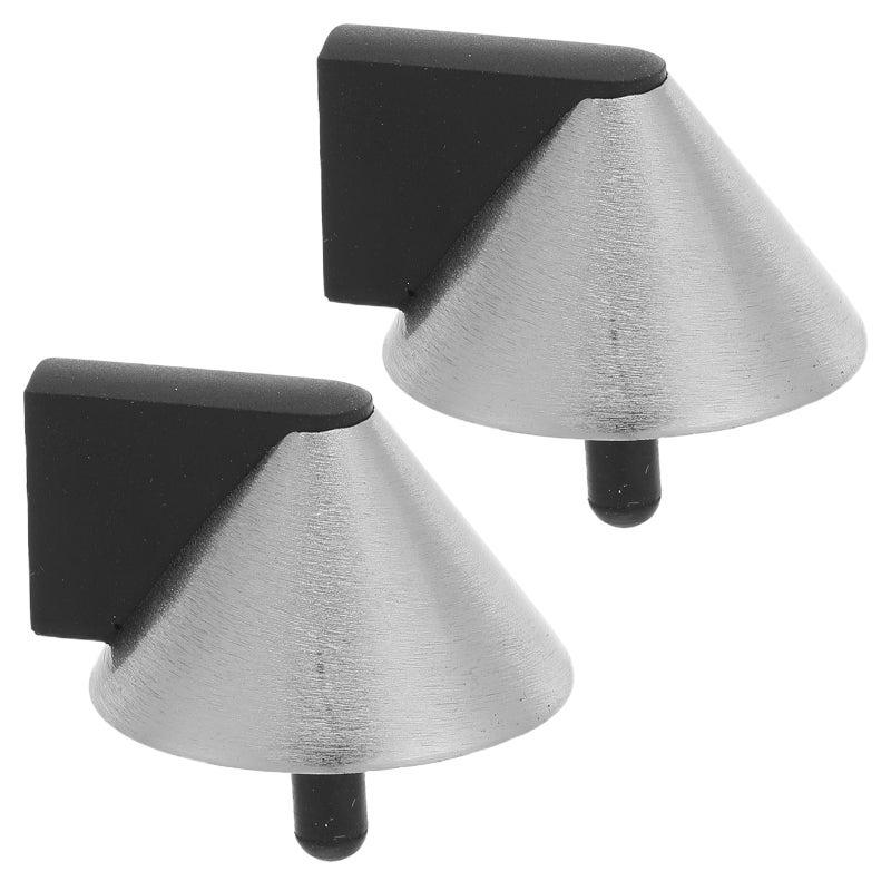 2pcs Floor Door Stop - Zinc Alloy Cone Anti-Collision Door Safety - Stable Portable Wall Guard For Bedroom Bathroom Office Apartment Indoor - Image 5
