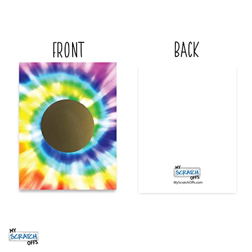 My Scratch Offs - 20 Pack Tie Dye Make Your Own DIY Note Cards & Stickers Ideal for Student Prizes, Teacher Supplies, Small Business and Promo Codes - Image 5