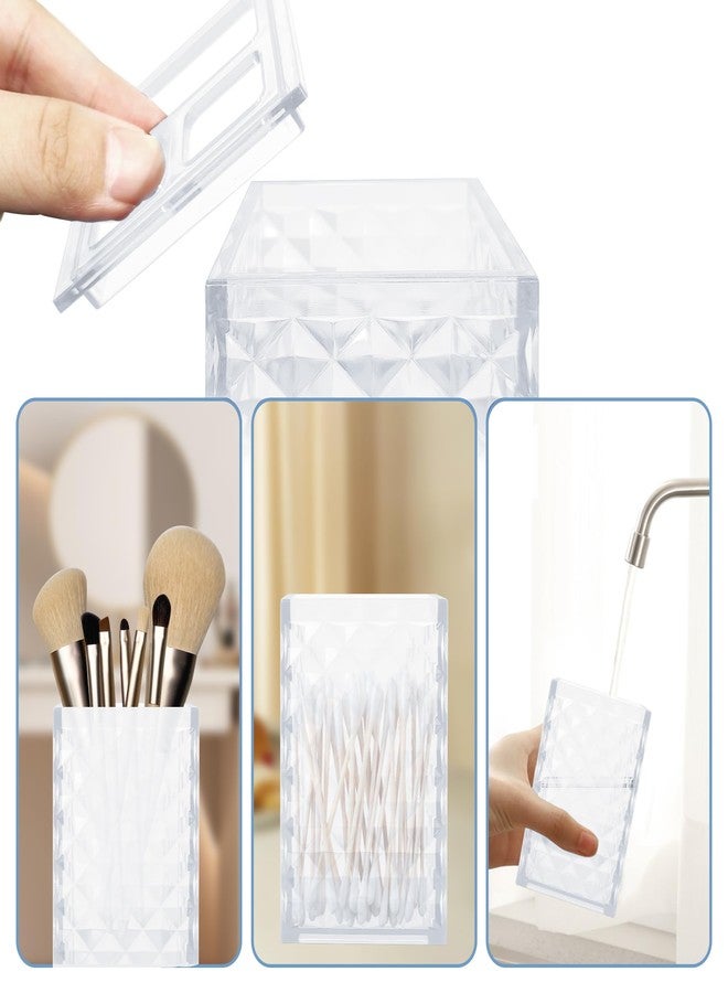 CDorigin 2PCS White Bathroom Accessories. Contain Soap Dispenser and Toothbrush Holder Set. Boho Bathroom Set for Blue Bathroom Décor - Image 4