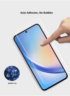GMAX HD Tempered Glass Screen Protector for Samsung Galaxy A35 2024 - Anti Reflection Anti Bubbles 9H Hardness 0.33 mm Rounded Edges Easy Installation  - Image 5