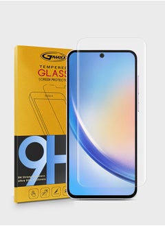 GMAX HD Tempered Glass Screen Protector for Samsung Galaxy A35 2024 - Anti Reflection Anti Bubbles 9H Hardness 0.33 mm Rounded Edges Easy Installation  - Image 1