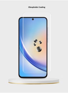 GMAX HD Tempered Glass Screen Protector for Samsung Galaxy A35 2024 - Anti Reflection Anti Bubbles 9H Hardness 0.33 mm Rounded Edges Easy Installation  - Image 2