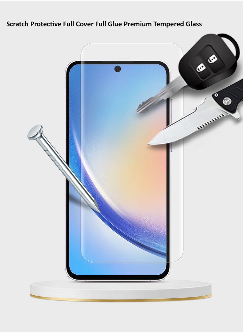 GMAX HD Tempered Glass Screen Protector for Samsung Galaxy A35 2024 - Anti Reflection Anti Bubbles 9H Hardness 0.33 mm Rounded Edges Easy Installation  - Image 4