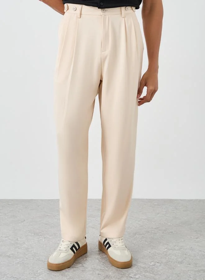 ستايلي Styli Men Oversized Pleat Detail Trousers