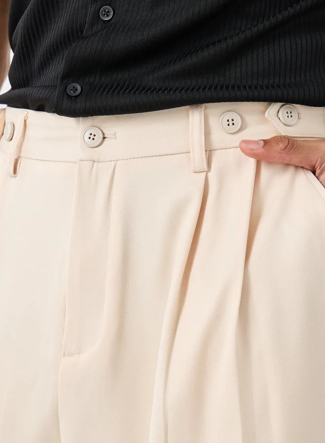 Styli Styli Men Oversized Pleat Detail Trousers