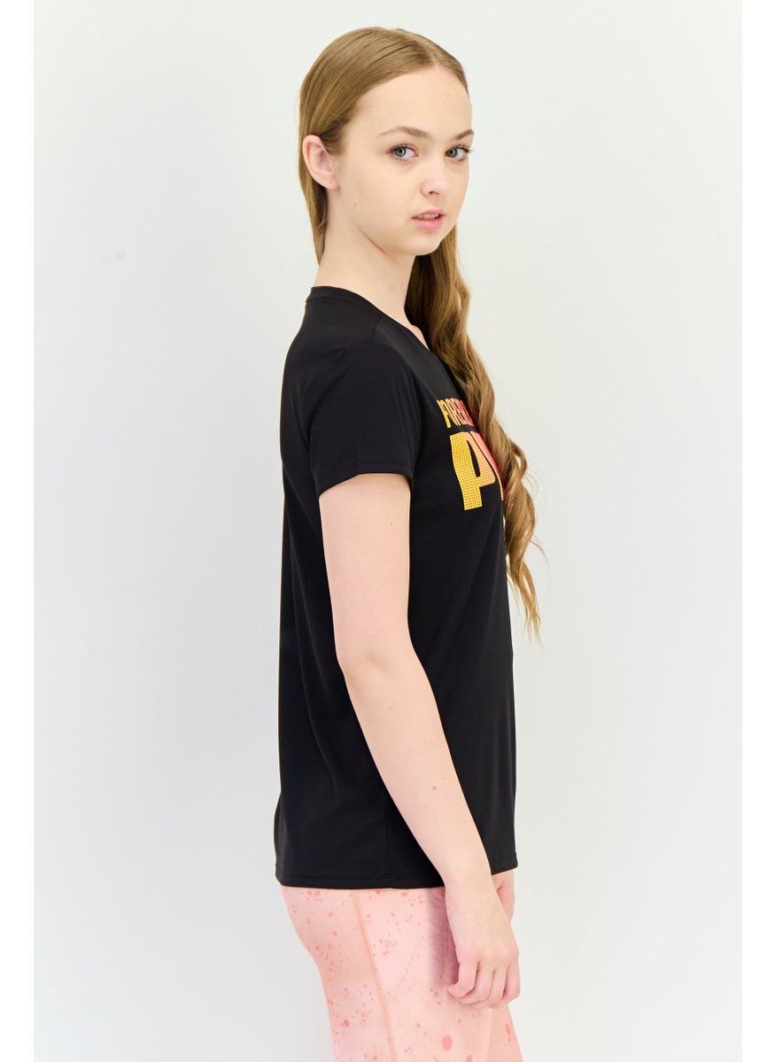 PUMA Women Sportswear Fit Short Sleeves Running T-Shirt, Black  - Image 2