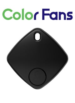 Color Fans Portable Tracker Luggage Tag, Bluetooth Locator for Pets, Wallets, Keys, Bags, Vehicles, compatible with Apple's Find My iOS App - Black 