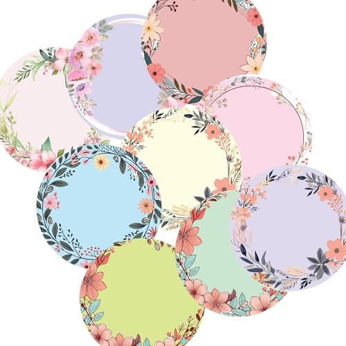 SLGIFT Floral Vinyl Stickers for Scrapbooking & Crafts | 54 Pcs Round Self-Adhesive Decorative Stickers | Waterproof Aesthetic Stickers for Journal, Planner, Gift Wrapping & DIY, DF01 - Image 4