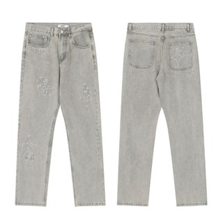 Trendy brand Broken planet new embroidered cross straight jeans spring and summer street youth trousers 8012 gray - pzsku/ZA2A7FC8E6ADA233EEC01Z/45/_/1742328919/f5b47abc-c993-47b8-bca2-b6b573693ed7