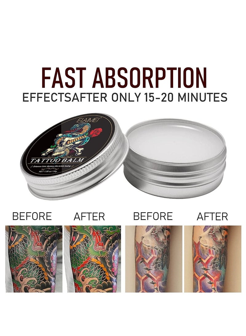Elaimei كريم العناية اللاحقة بالوشم قبل وأثناء وبعد الوشم، بلسم مرطب لتعزيز شفاء الجلد، 30 جرام - Image 2