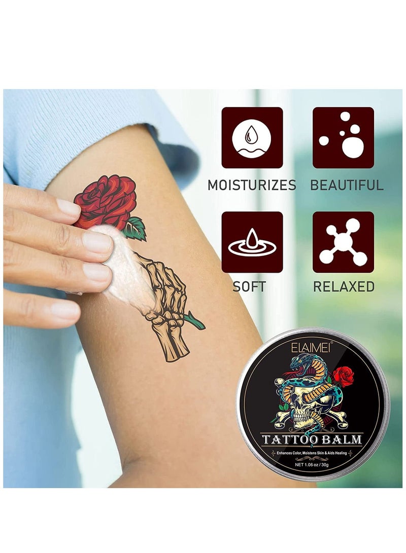 Elaimei كريم العناية اللاحقة بالوشم قبل وأثناء وبعد الوشم، بلسم مرطب لتعزيز شفاء الجلد، 30 جرام - Image 5