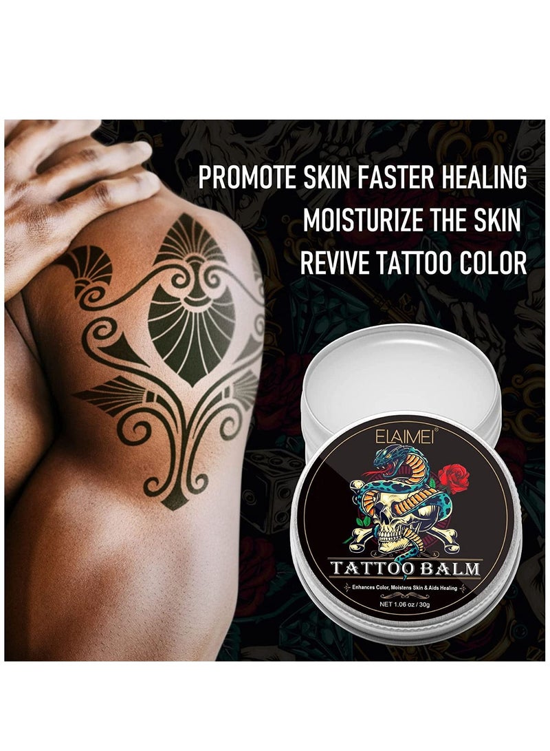 Elaimei كريم العناية اللاحقة بالوشم قبل وأثناء وبعد الوشم، بلسم مرطب لتعزيز شفاء الجلد، 30 جرام - Image 3