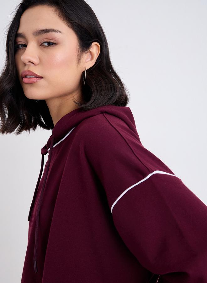 ستايلي هودي فضفاض بتفاصيل طباعة - Image 3