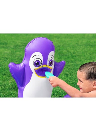 Bestway, Polar Pals Inflatable Kids Play Center with Splash Pool, Ring Toss Fish Game, EVA Fish Toys, Cute Whale Sprayer Design, Outdoor Water Activity Set, Repair Patch Included, 1.34mx1.31mx73cm - view 5
