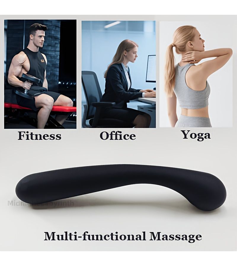 Black Self Care Muscle Massage Stick for Body Hand Leg Face - Image 4