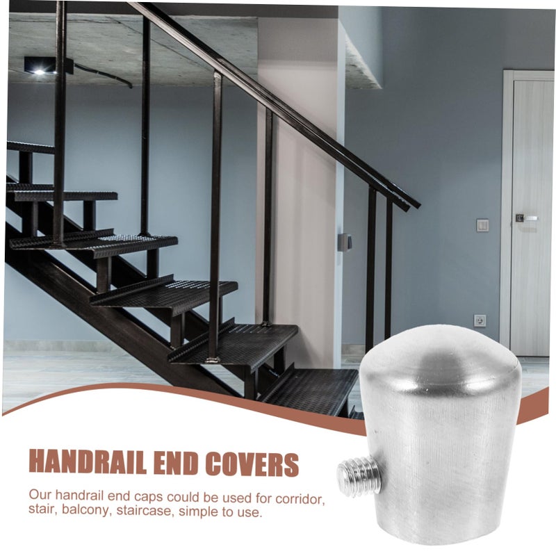 Stainless Steel Handrail End Caps 2 Pack Tube Plug for Stair Railings Chair Legs - Image 4
