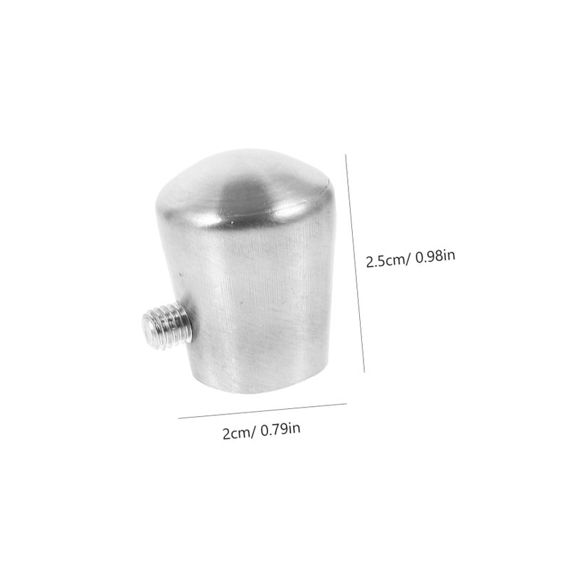Stainless Steel Handrail End Caps 2 Pack Tube Plug for Stair Railings Chair Legs - Image 3