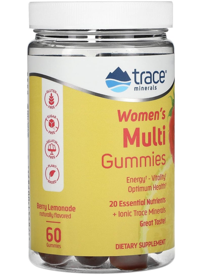 Trace Minerals Women's Multi Gummies, Berry Lemonade, 60 Gummies