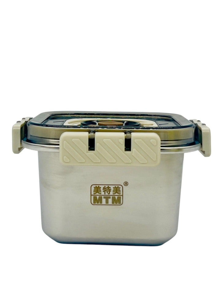 MTM Stainless Steel Food Container 800ml, Siver/White - Image 3
