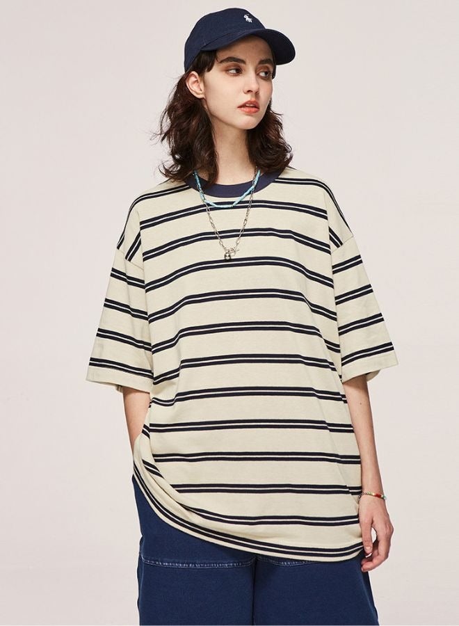 Mei Stylish Unisex Street Style Crew Neck Loose Fit Oversize T-shirt - Image 2