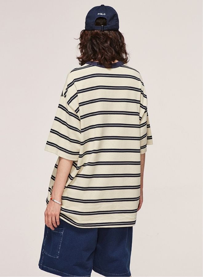 Mei Stylish Unisex Street Style Crew Neck Loose Fit Oversize T-shirt - Image 3