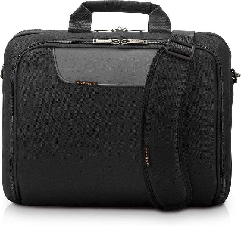 EVERKI Advance Laptop Briefcase 17.3 Inch - Business Briefcase for Men & Women, Ideal Lap Top Computer Bag for Travel, Heavy Duty Laptop Bag, Mens Lap Top Messenger Carrying Case, (EKB407NCH17) Black - Image 1