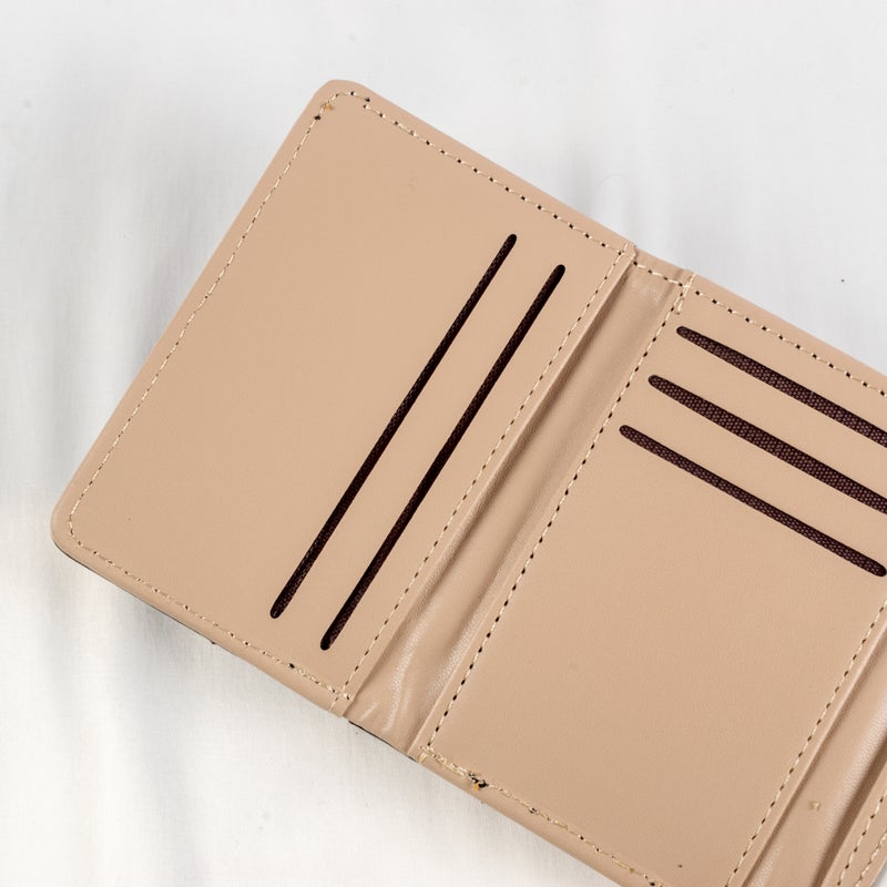 محفظة وحاملة بطاقات جلد بينك تحتوي على جيوب متعددة للنقود والبطاقات - Image 3