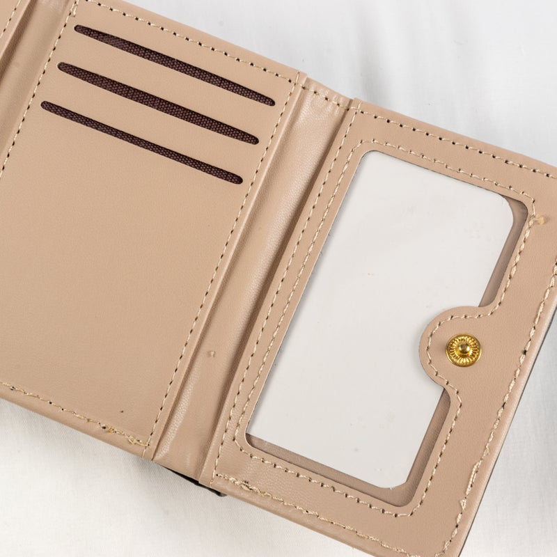 محفظة وحاملة بطاقات جلد بينك تحتوي على جيوب متعددة للنقود والبطاقات - Image 4