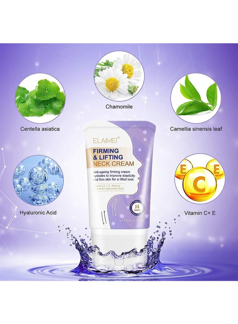 Elaimei - Firming and Lifting Neck Cream, Neck and Body Firming Lotion for Anti-Aging, Reducing Wrinkles, Removing Double Chin, Firming Sagging Skin (120 ml) - Image 1
