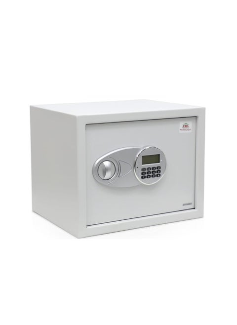 Karnak Safe Box with Digital Pin Code Keypad and Key Lock for Home Office Personal Use (L30xW38xH30cm) Color Whites