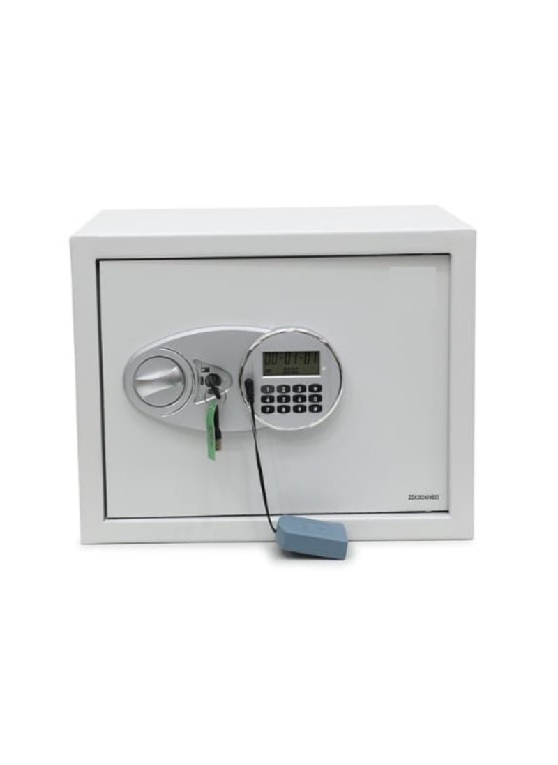 KARNAK Karnak Safe Box with Digital Pin Code Keypad and Key Lock for Home Office Personal Use (L30xW38xH30cm) Color Whites  - Image 3